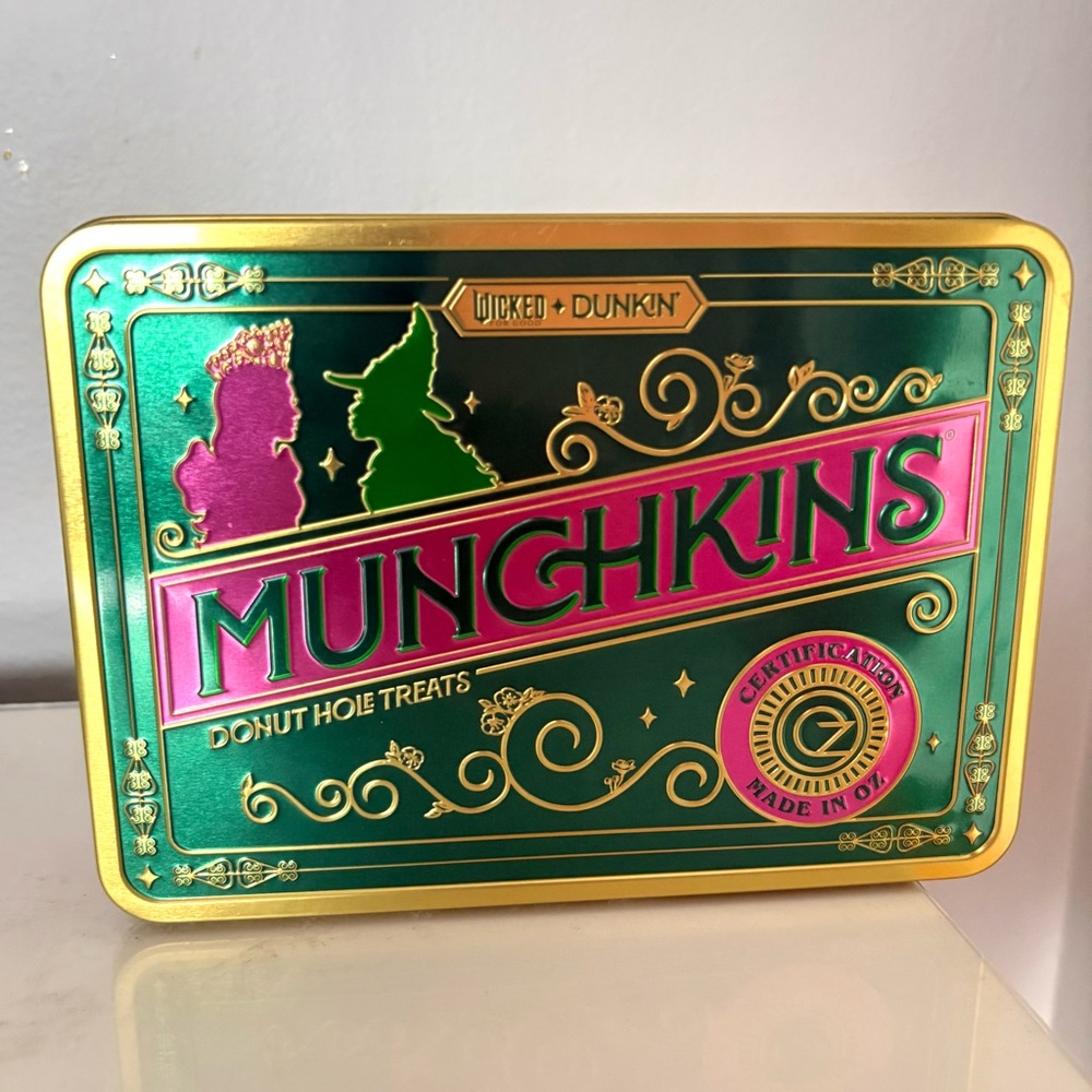 Wicked x Dunkin’ Munchkins Collectible Tin – Brand New